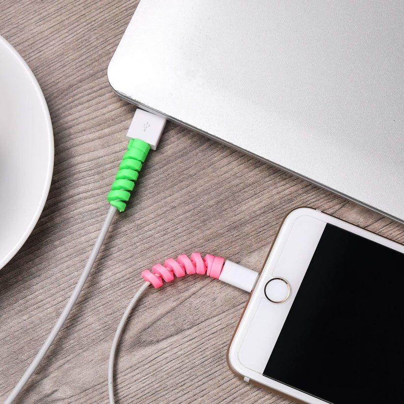 Spiral Cable Protector – Charger & Data Cable Saver (4 Pcs)