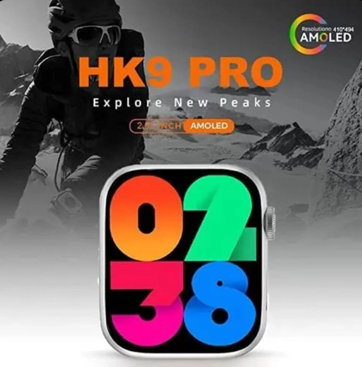 HK9 Pro Smart Watch Bluetooth Calling | Bright HD AMOLED touch screens | Heart Rate Monitor, 120+ Sports Modes, Smartwatch for Men & Women