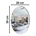 Oval Shaped Sticker Mirror | Acrylic Mirror Wall Sticker (20*30)cm