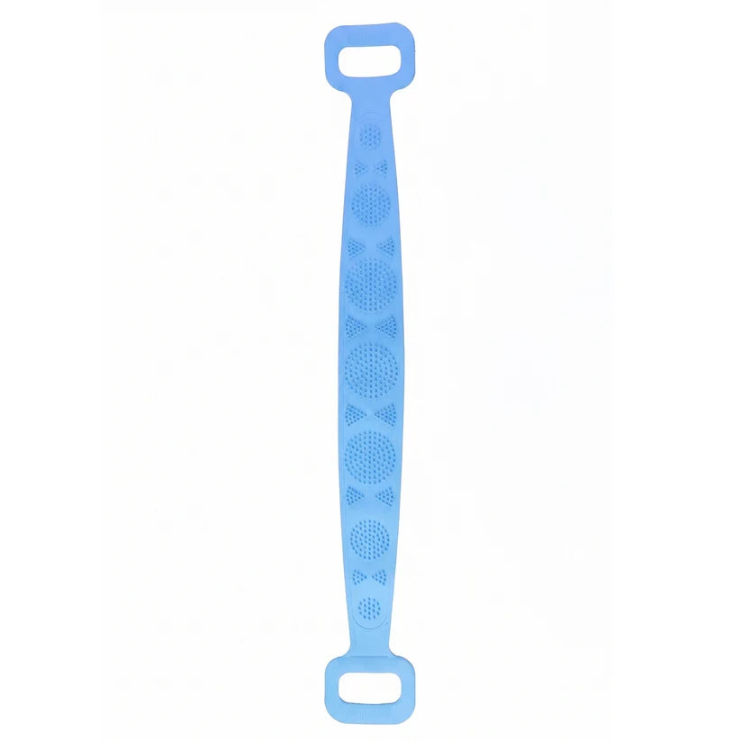 Silicone Body Scrubber Belt -Handle Exfoliation (Lathers Well for Men & Women)
