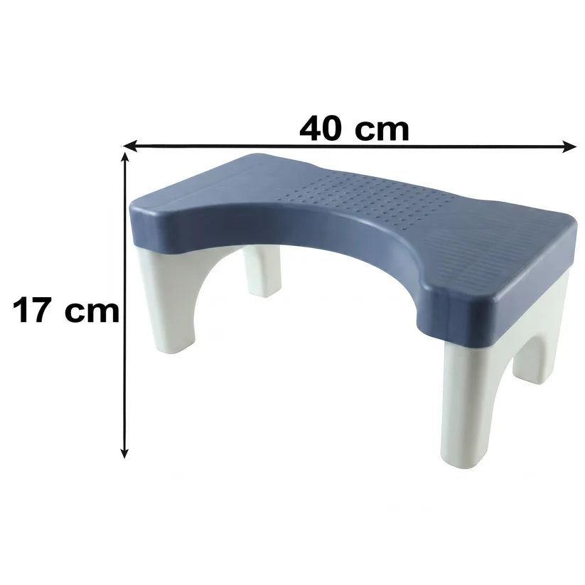 Plastic Toilet Foot Stool with Anti-Slip Surface – Comfortable Bathroom Squatting Stool