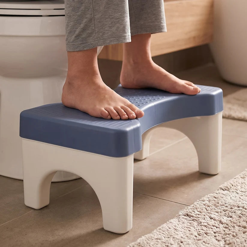 Plastic Toilet Foot Stool with Anti-Slip Surface – Comfortable Bathroom Squatting Stool