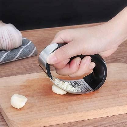 Garlic Press – Rocking Stainless Steel Ginger Mincer for Kitchen | Grip Chef