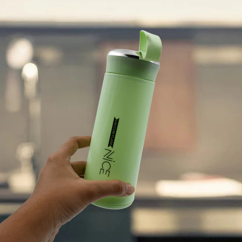 Glass Water Bottle 400ml Leak Proof | BPA-Free for Gym & Travel