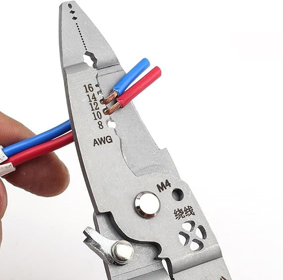 18-in-1 Foldable Wire Stripper & Crimper – Professional Heavy-Duty Cable Cutter, Wire Twister, Splitter  (Green)