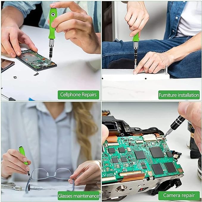 Mini Precision Screwdriver Set – 32-in-1 Magnetic (Screwdriver for Mobile, Laptop, Eyeglass, Camera & Gadget repair tool)