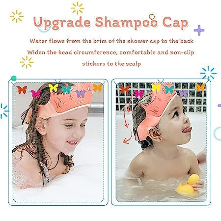 BABY SHOWER CAP |Tear-Free Baby Shower Cap | Toddler Eye and Ear Protector