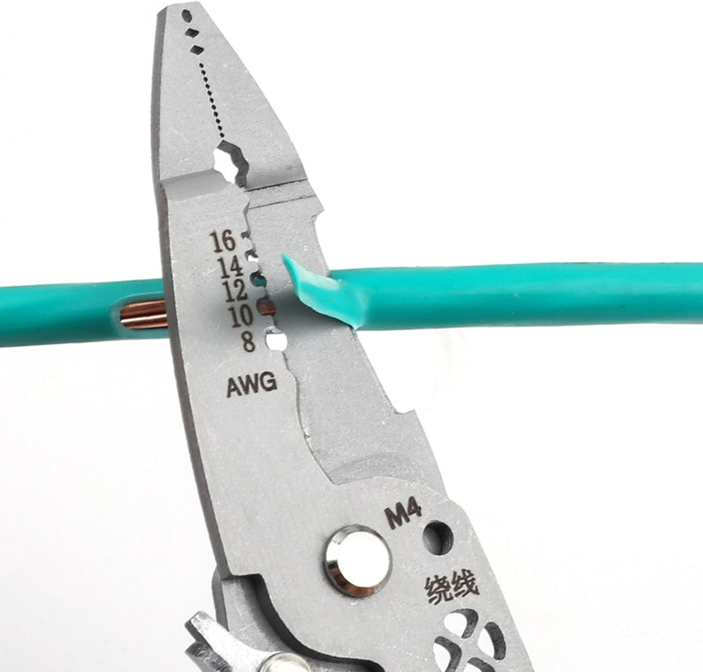 18-in-1 Foldable Wire Stripper & Crimper – Professional Heavy-Duty Cable Cutter, Wire Twister, Splitter  (Green)