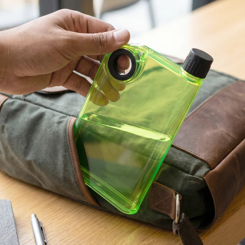 A5 Notebook Water Bottle – 420ml Slim & Leak-Proof