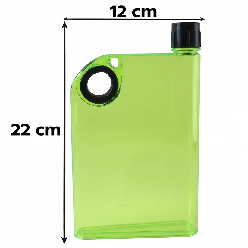 A5 Notebook Water Bottle – 420ml Slim & Leak-Proof