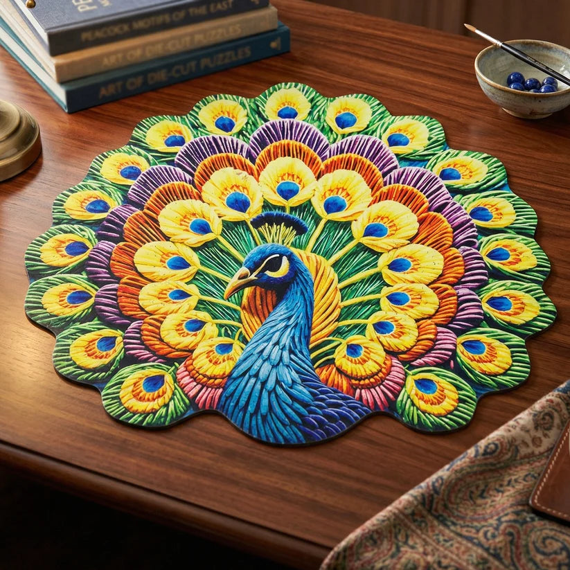 Peacock Design Floor Mat – Vibrant and Soft Home Decor