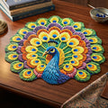 Peacock Design Floor Mat – Vibrant and Soft Home Decor